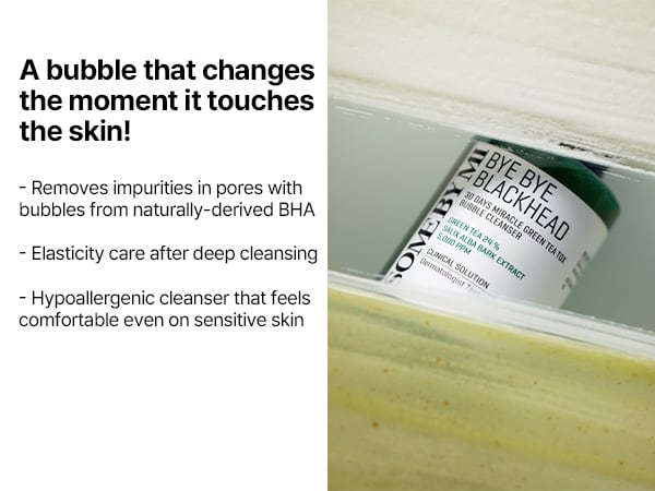 Some By Mi Bye Bye Blackhead 30 Days Miracle Exfoliating Bubble Foam Cleanser Green Tea Tox 120g