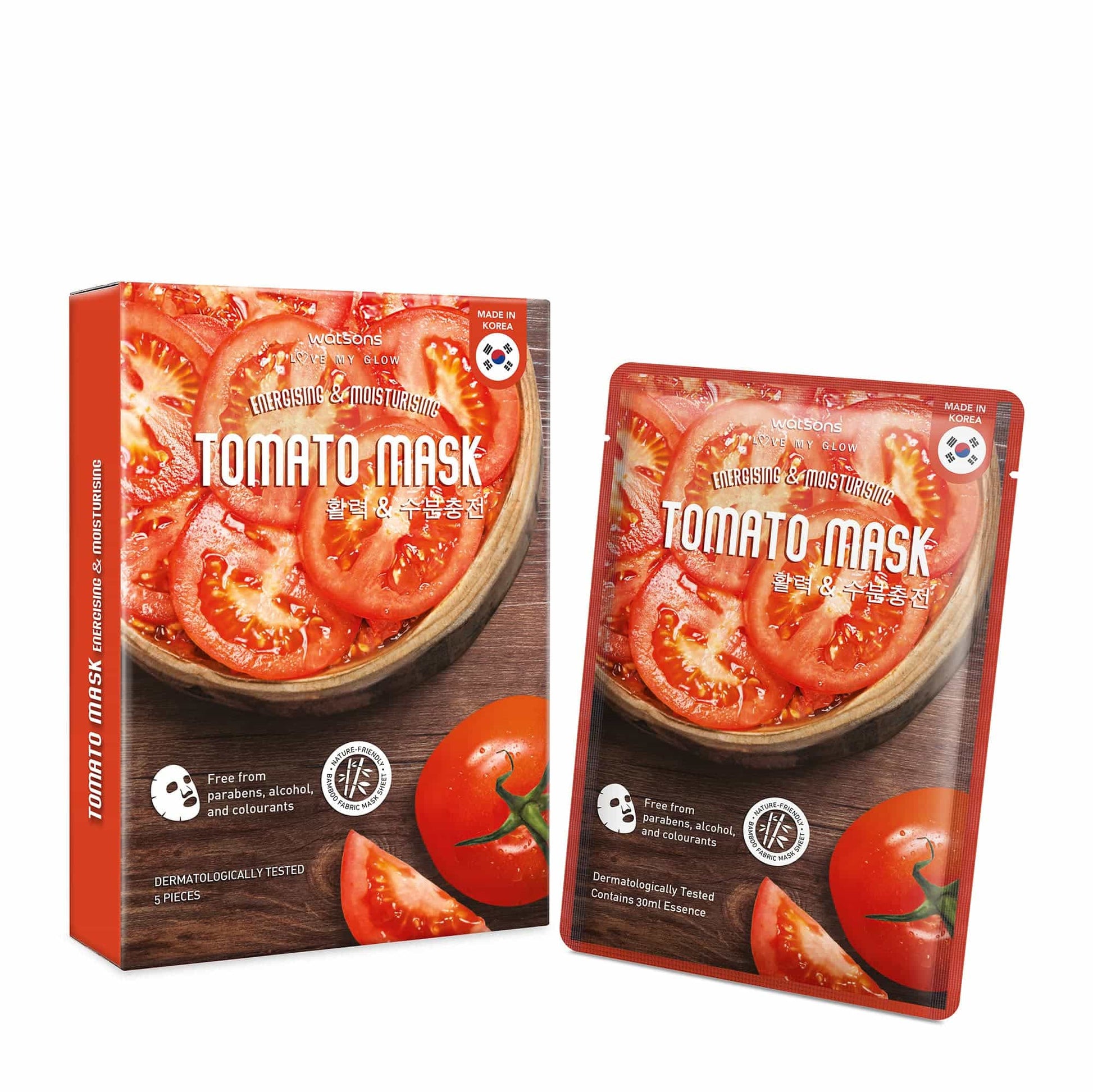 Love My Glow Energising Sheet Mask Tomato 5pcs