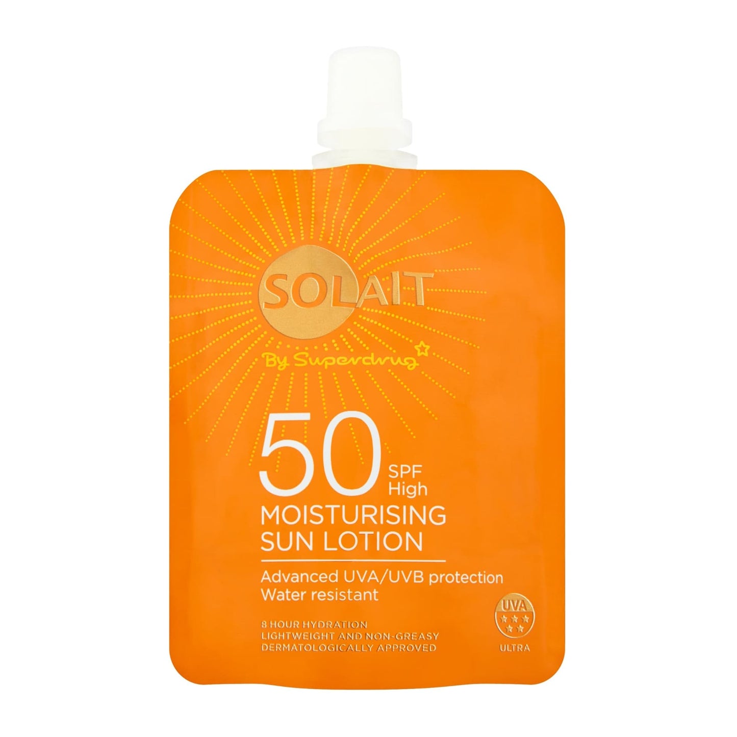 Solait Moisturising Sun Lotion Cream Pouch SPF50 50ml 50ml