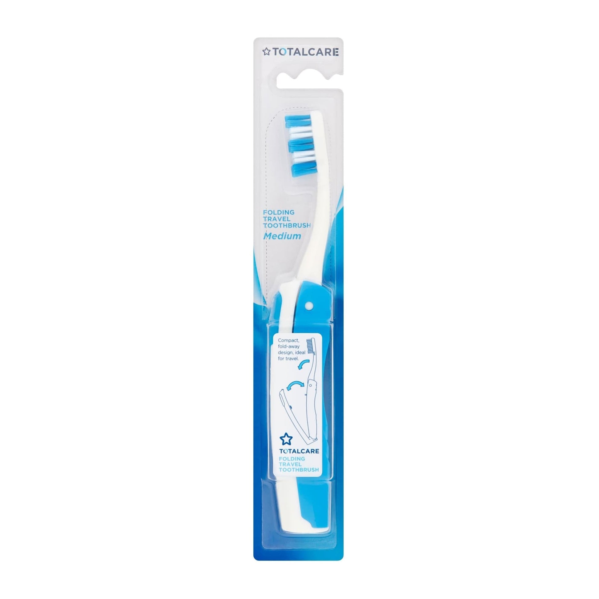 Total Care Travel Folding Toothbrush Medium 1pc