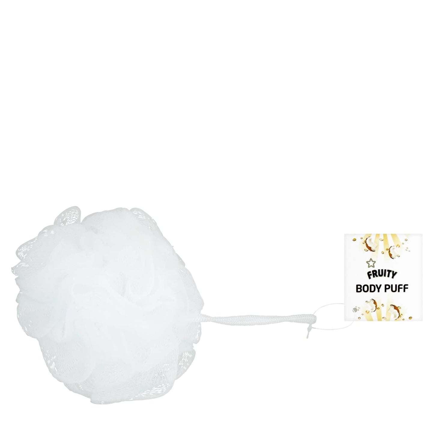 Fruity Shower Puff White 1pc