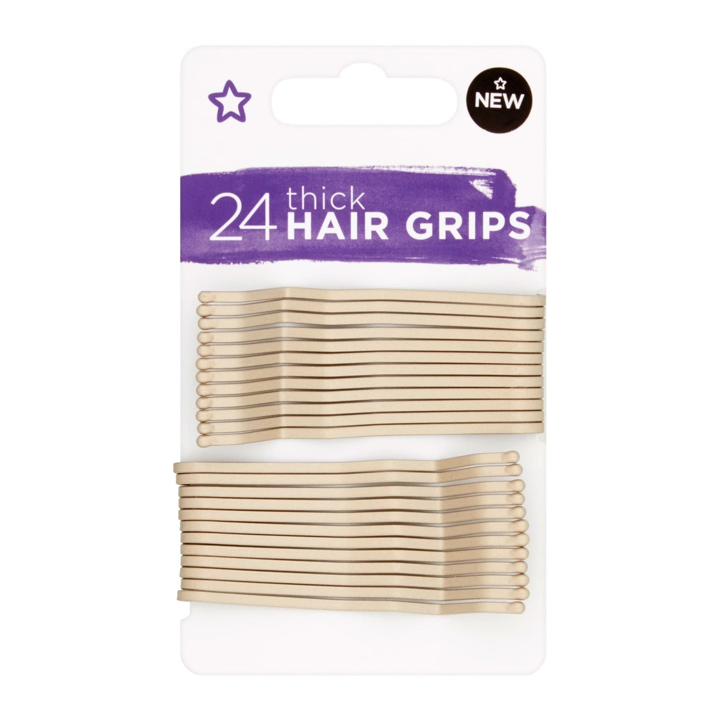 Thick Bobby Hair Pins 24pcs Blonde