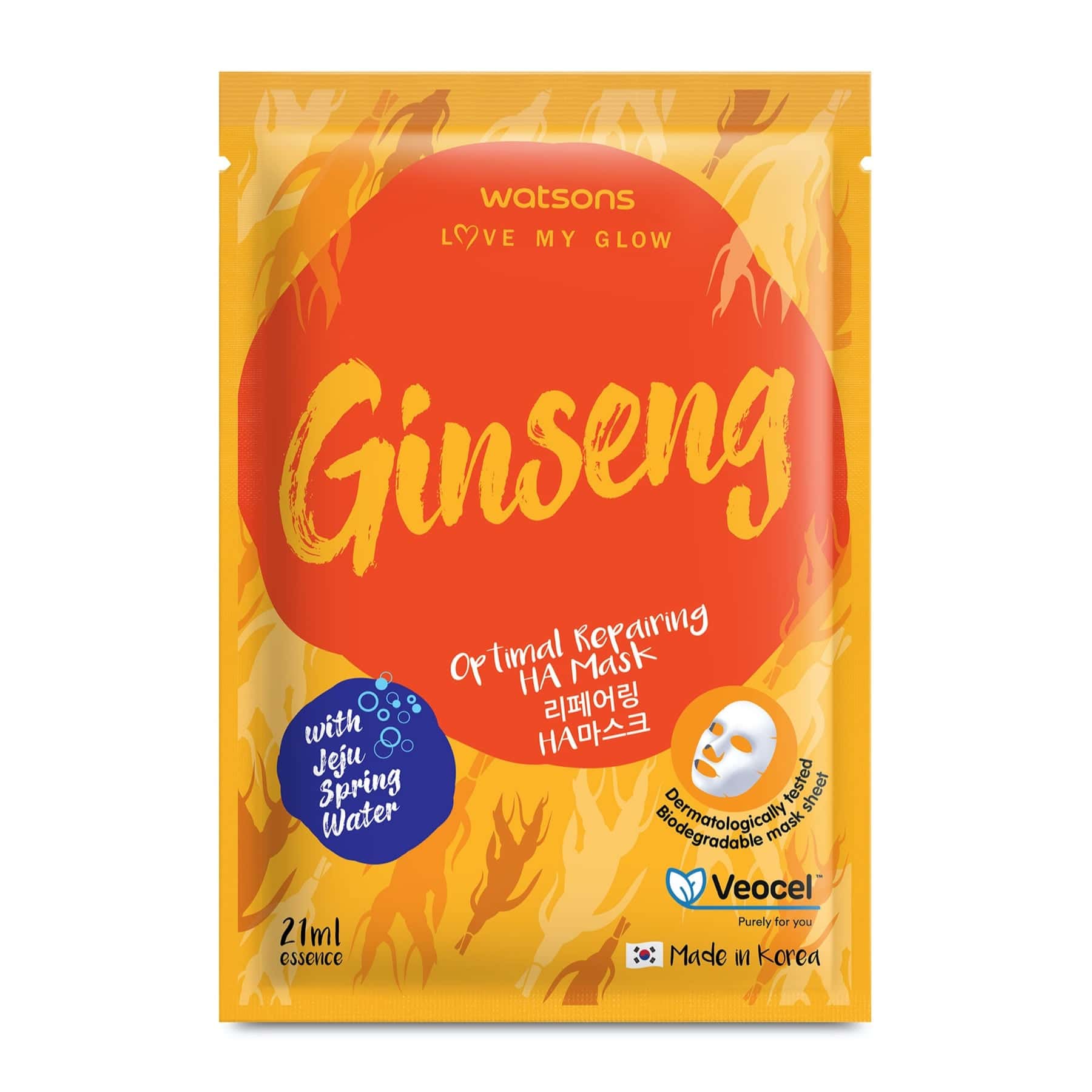 Love My Glow Optimal Repairing Sheet Mask Ginseng & HA 1pc 1pc