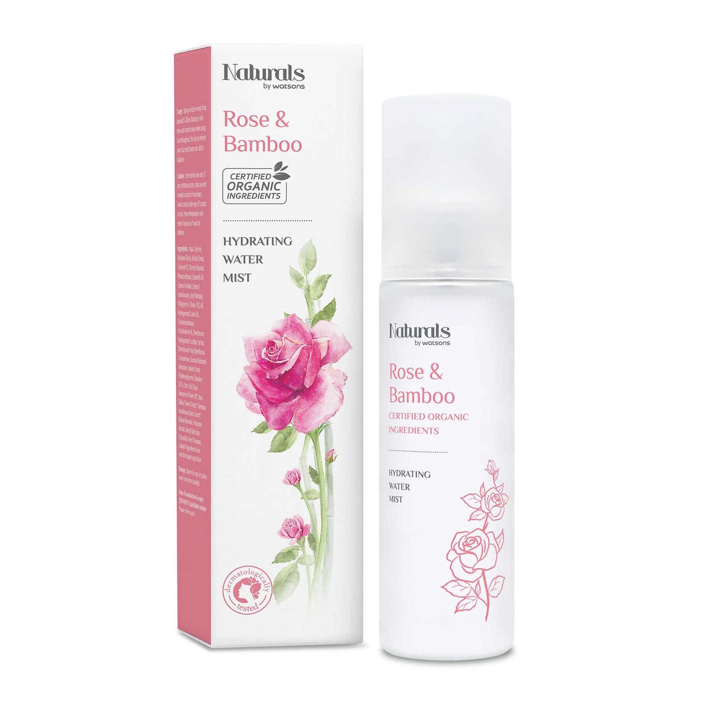 Hydrating Water Face Mist Spray Rose & Bamboo 100ml 100ml