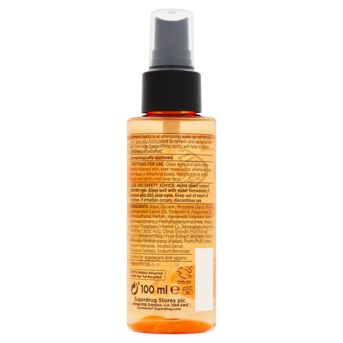 Superdrug Vitamin C Energising Facial Spritz 100ml