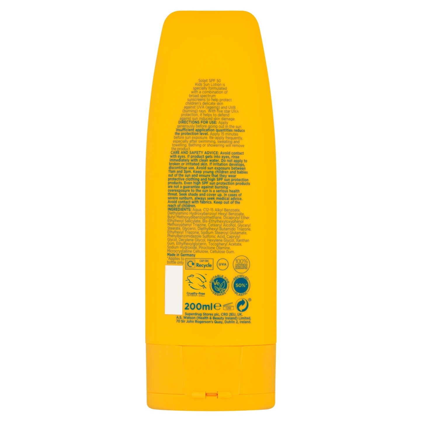 سوبر دراغ سولايت لوشن للأطفال بعامل حماية SPF50+ 200 مل 833868