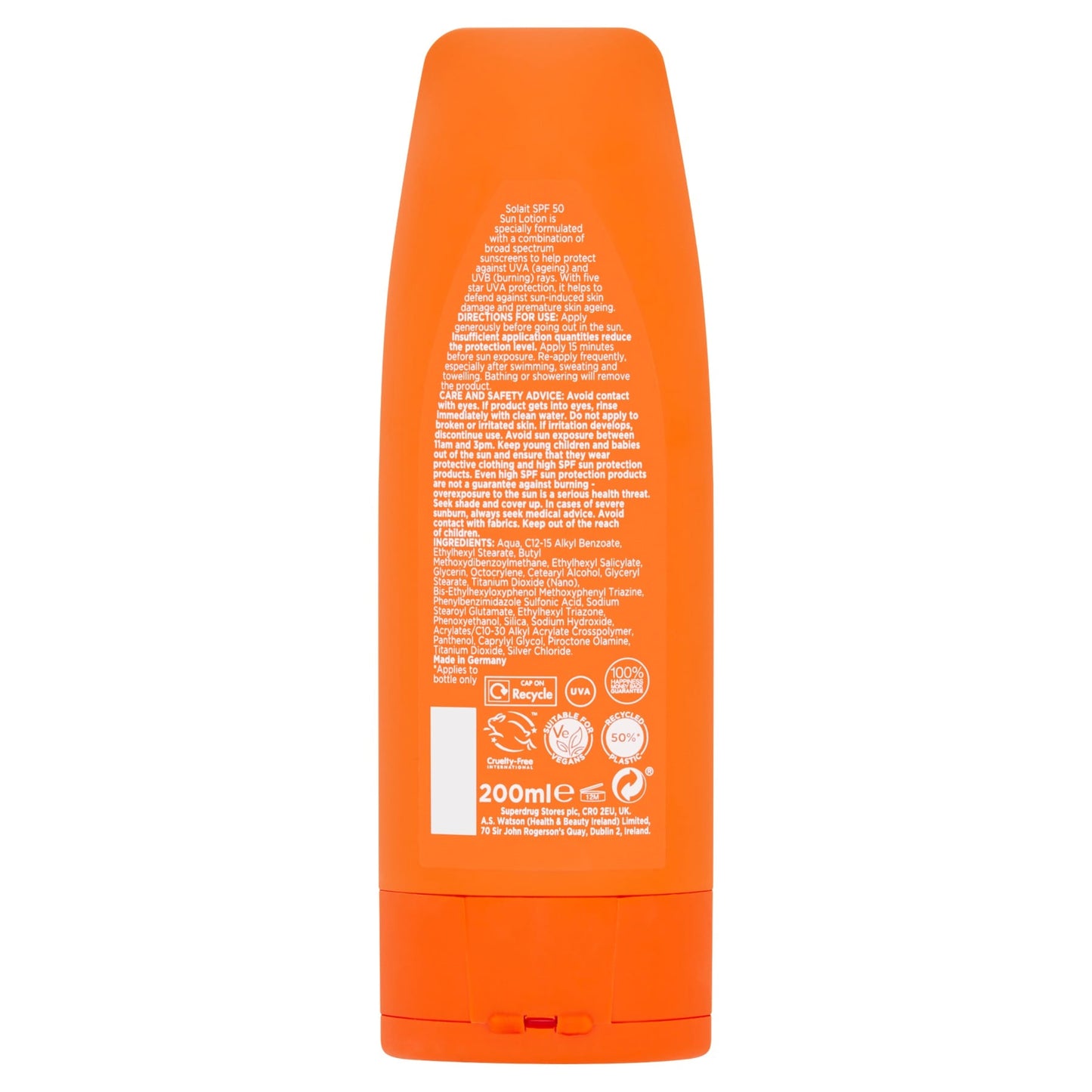 Superdrug Solait لوشن واقي الشمس بعامل حماية SPF 50 سعة 200 مل 833877