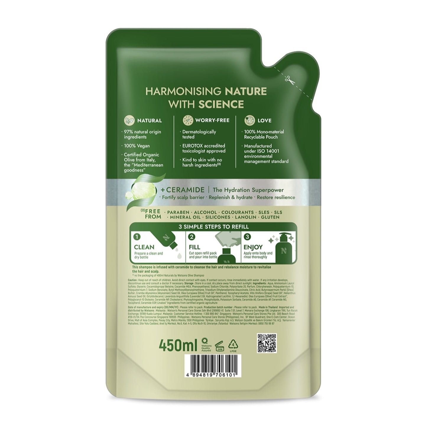 Naturals by Watsons Olive Shampoo Refill