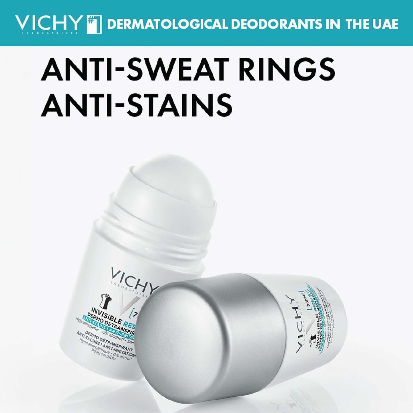Vichy Invisible Resist 72h Roll-on Deodorant 50 Ml