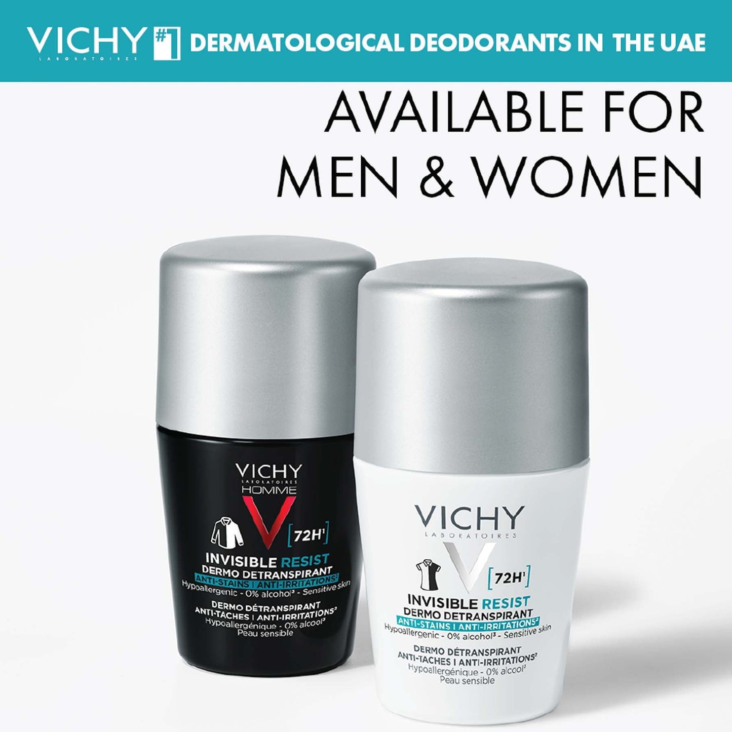 Vichy Invisible Resist 72h Roll-on Deodorant 50 Ml