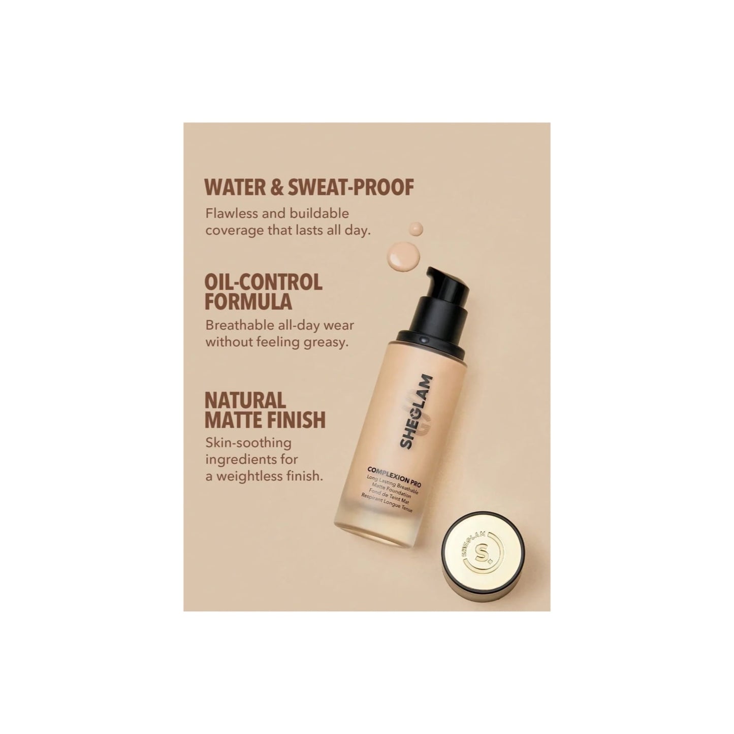 SHEGLAM Complexion Pro Matte Foundation - Nude