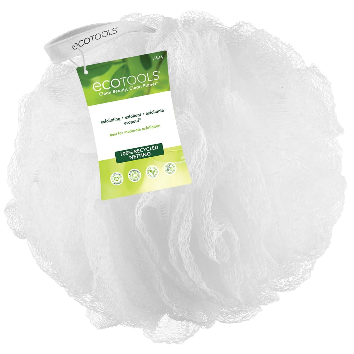 EcoTools Exfoliating EcoPouf Bath Sponge Assorted Colors 1pc