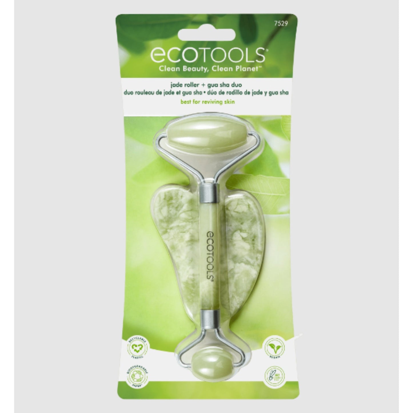 EcoTools Jade Facial Roller and Gua Sha Stone Duo Set