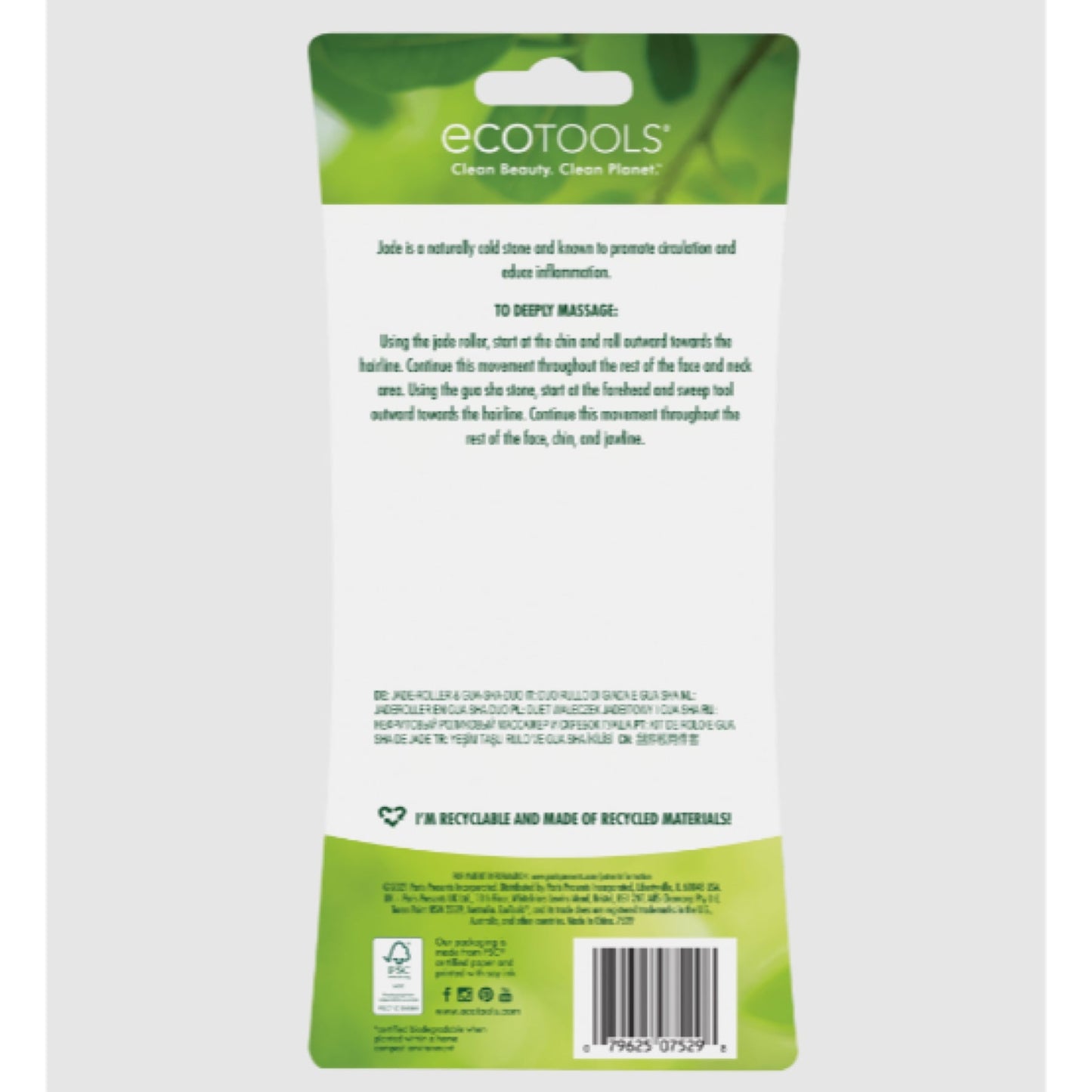 EcoTools Jade Facial Roller and Gua Sha Stone Duo Set
