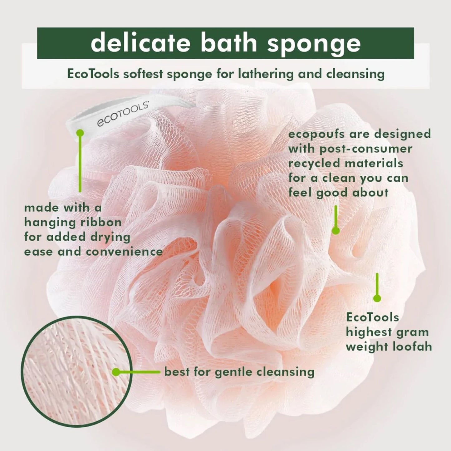 EcoTools Delicate EcoPouf 1pc