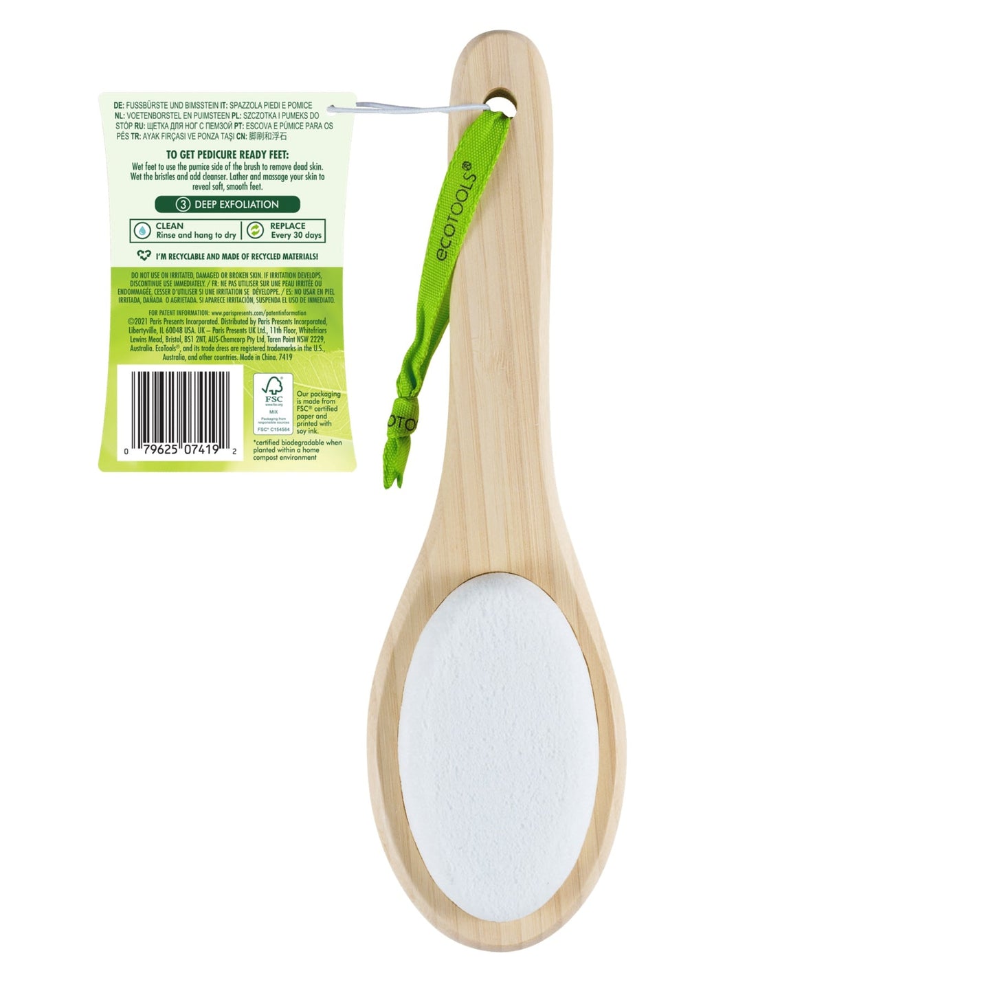 EcoTools Bristle & Pumice Stone Foot Brush 1 pc