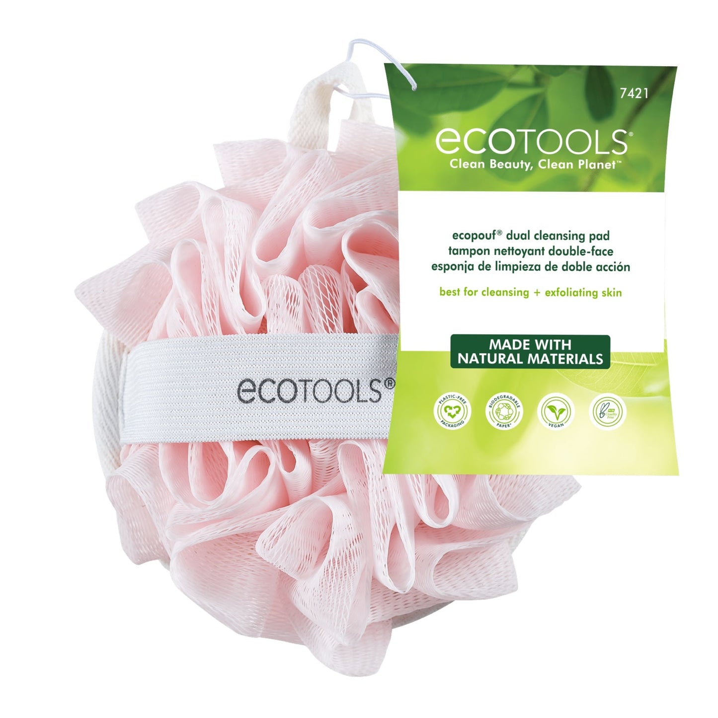 EcoTools Pink EcoPouf Dual Cleansing Pad 1pc