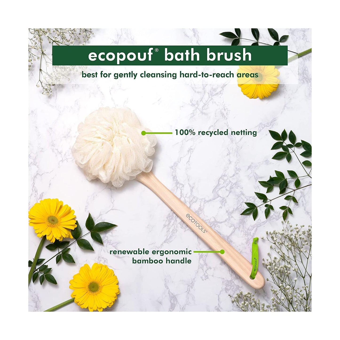 EcoTools EcoPouf Bath Brush 1pc