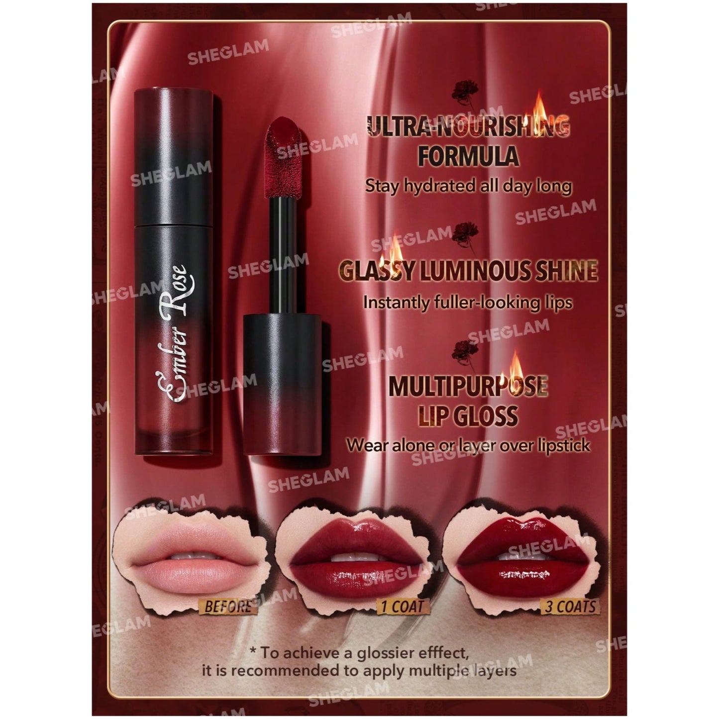 Sheglam Ember Rose Immortal Love Lip Gloss