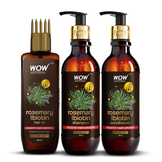 WOW Skin Science Rosemary with Biotin Hair Care Kit – 3 Step – 700 ml