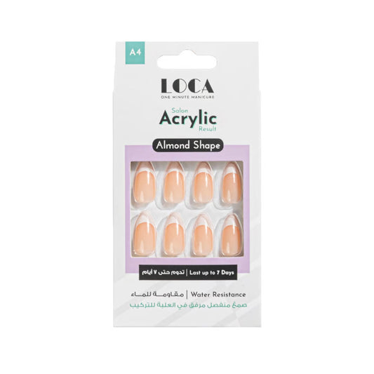 Loca Nails Acrylic Almond# A4 N/french