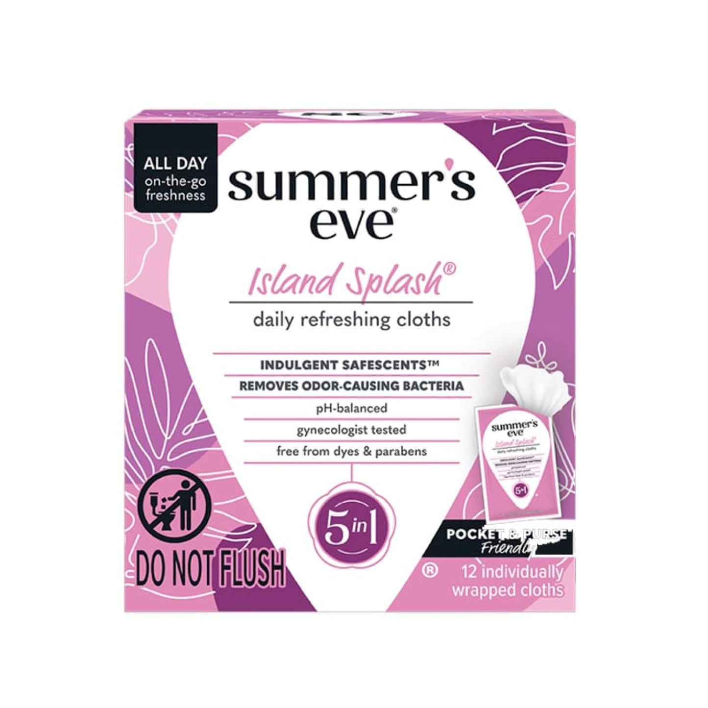 Summer's Eve Island Splash Clean Cloths