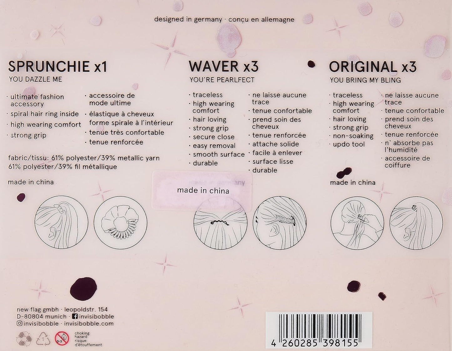 Invisibobble Hair Tie Sparks Flying Trio