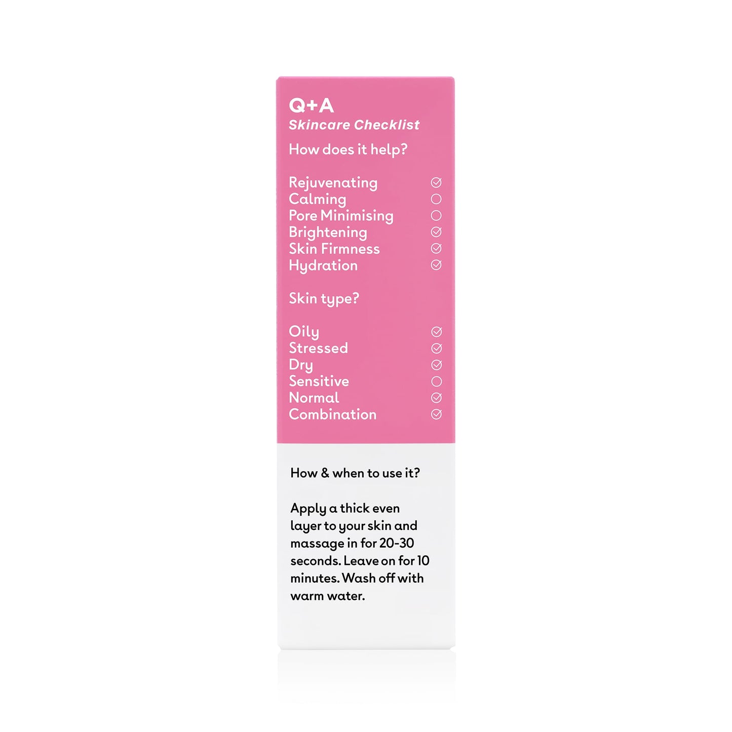 Q+A Vitamin A.C.E Warming Gel Mask 75ml