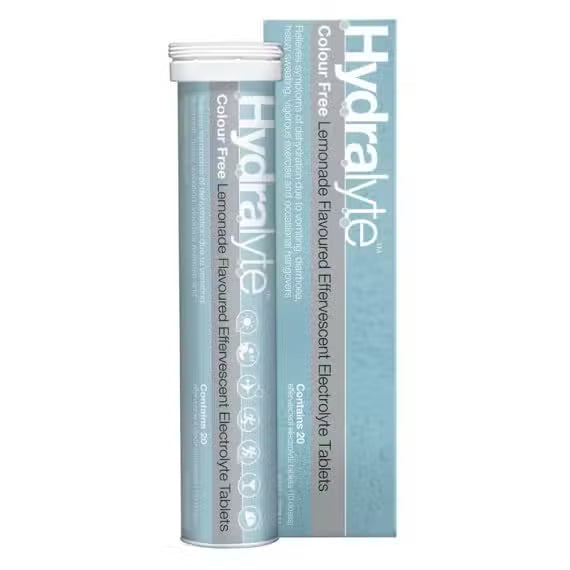 Hydralyte Effervescent Electrolyte Lemonade 20 Tablets
