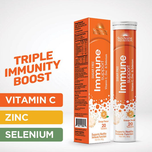 Sunshine Nutrition Immune Support Efferv Orange 20 Tablets
