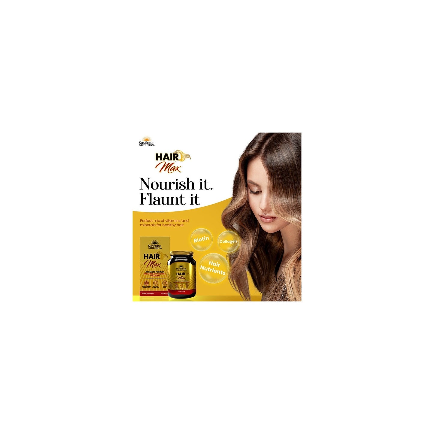 Sunshine Nutrition Hair Max 100 Tabletslets