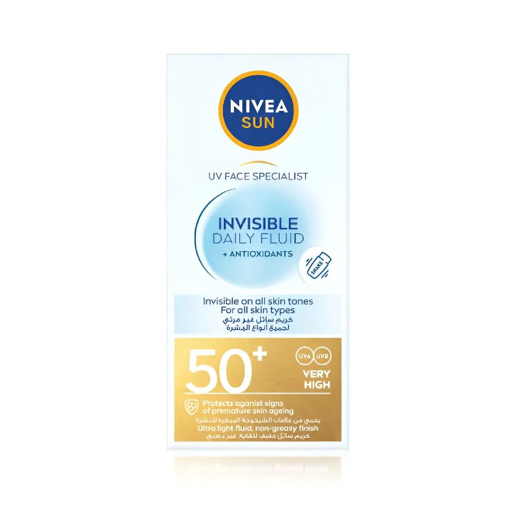 Nivea Fluid Sunscreen Invisible Daily Spf 50 - 40ml