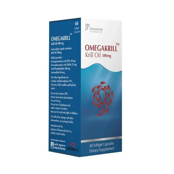 Jp Vitamins Omegakrill 500 Mg 60 Capsules