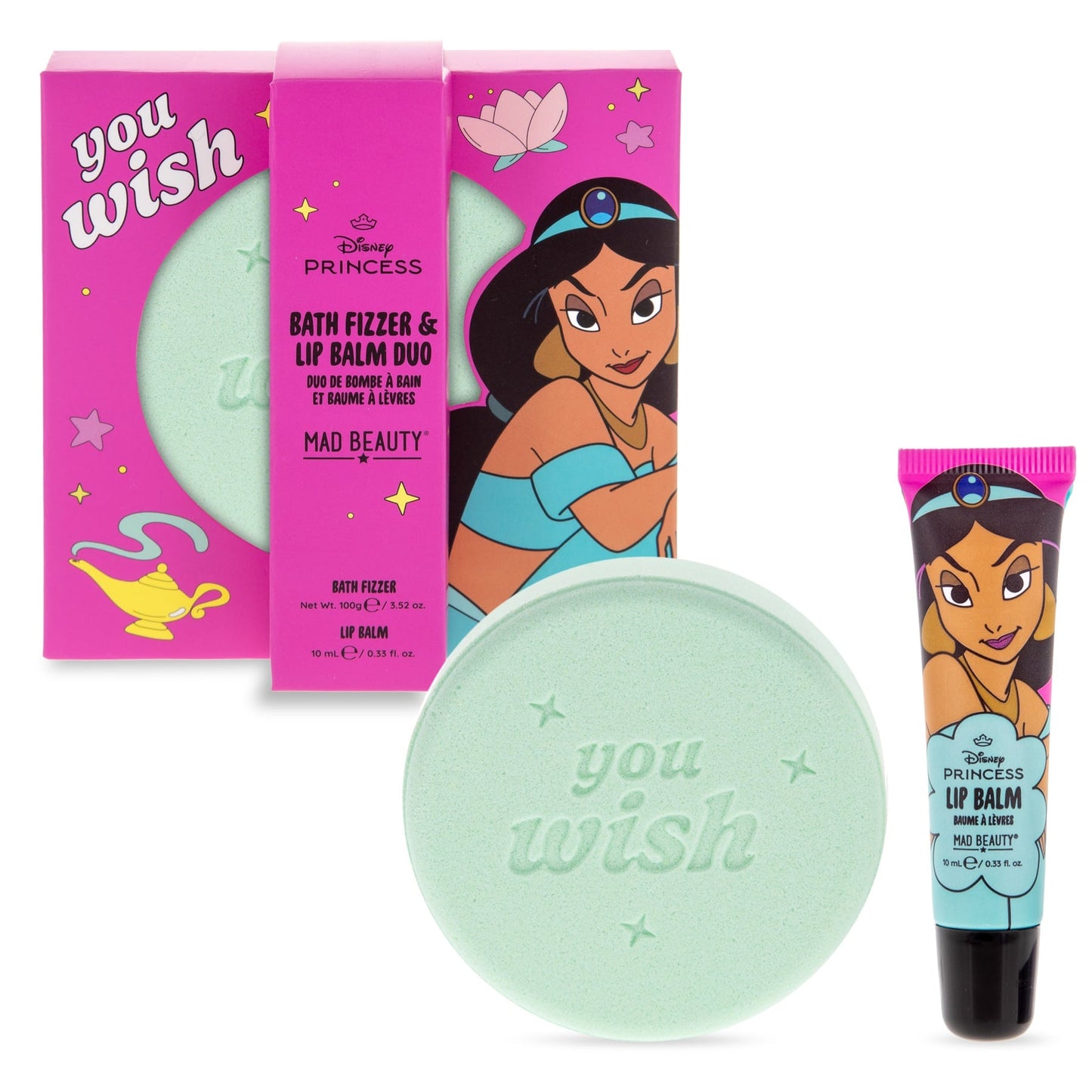 Mad Beauty Disney Princess Express Yourself - Bath Fizzer & Lip Balm Set Jasmine