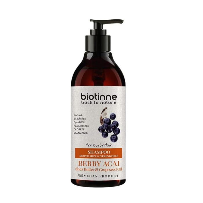 Biotinne Grape Seed and Shea Butter Shampoo for Curly Hair With Extract 400 Ml