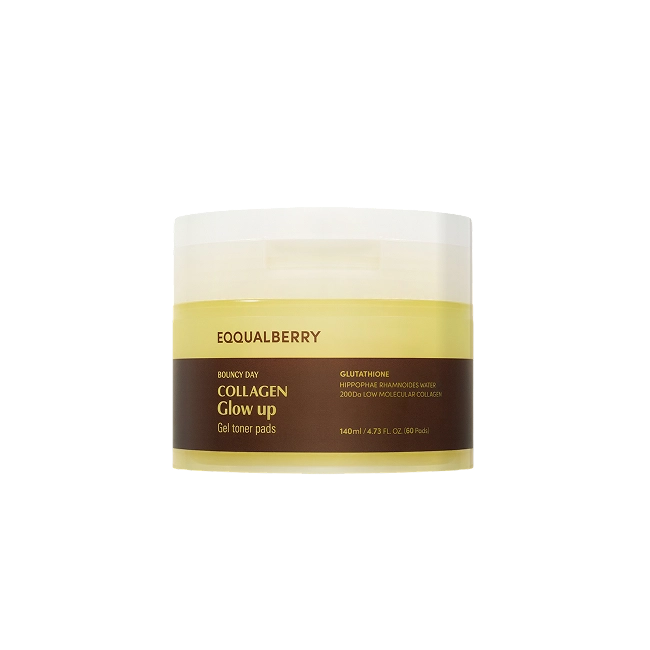 Eqqualberry Collagen Glow Up Gel Toner Pads 140ml | 60pads (140ml)