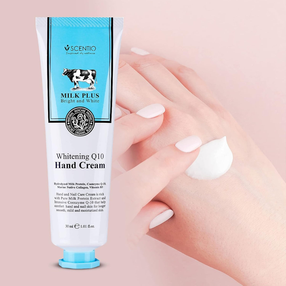 Scentio Milk Plus Organic Whitening Q10 Hand Cream 30ML