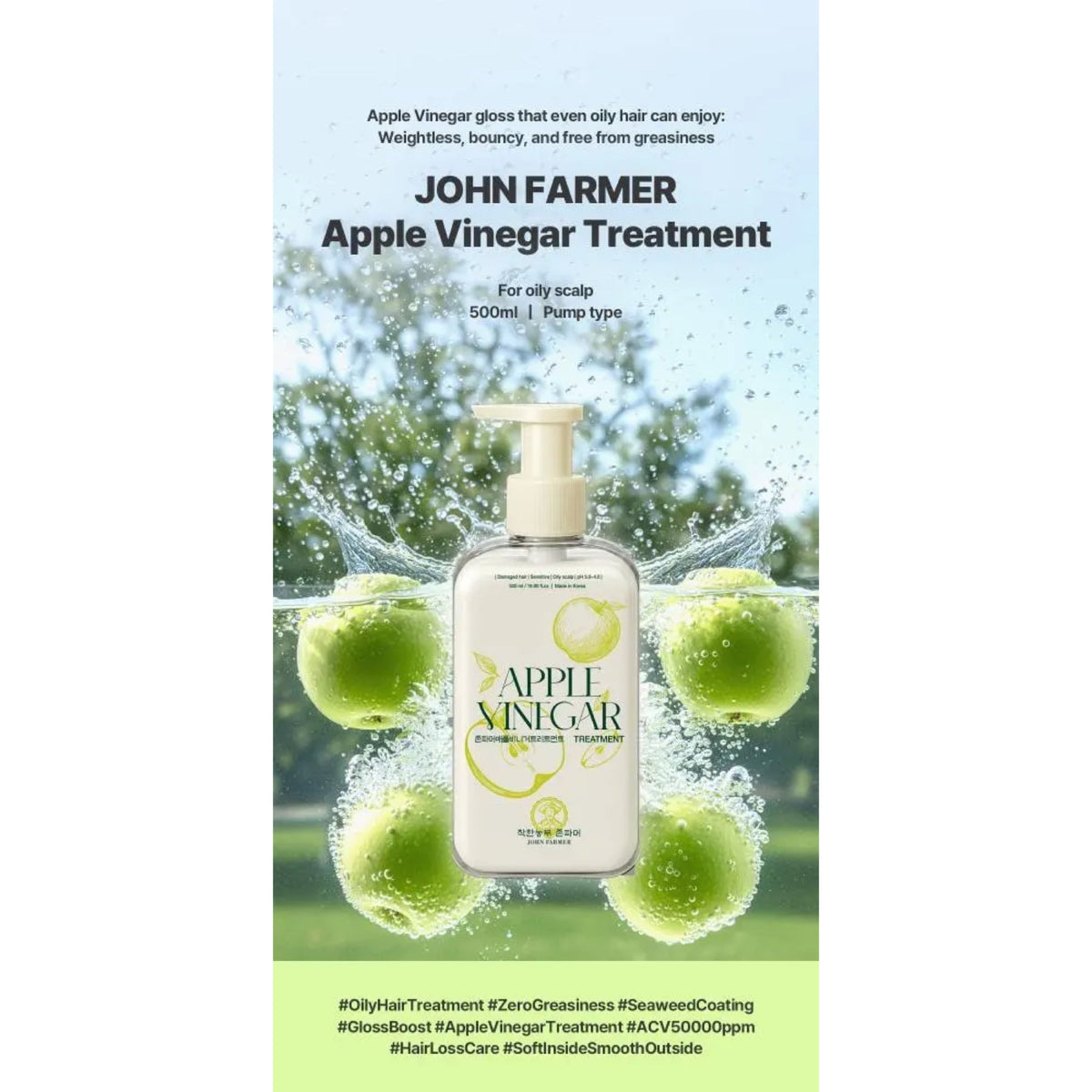 John Farmer Apple Cider Vinegar Hair Treatment 500ml