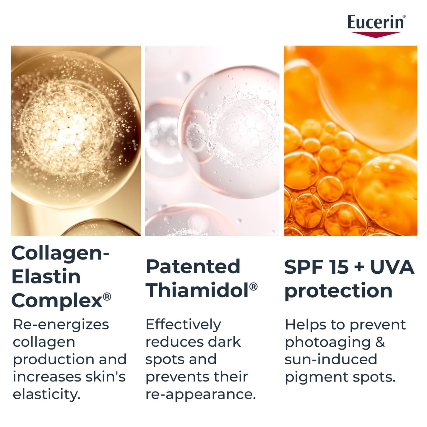 كريم نهاري مضاد للشيخوخة من يوسيرين هيالورون فيلر + مرونة للوجه بعامل حماية من الشمس 15، 50 مل