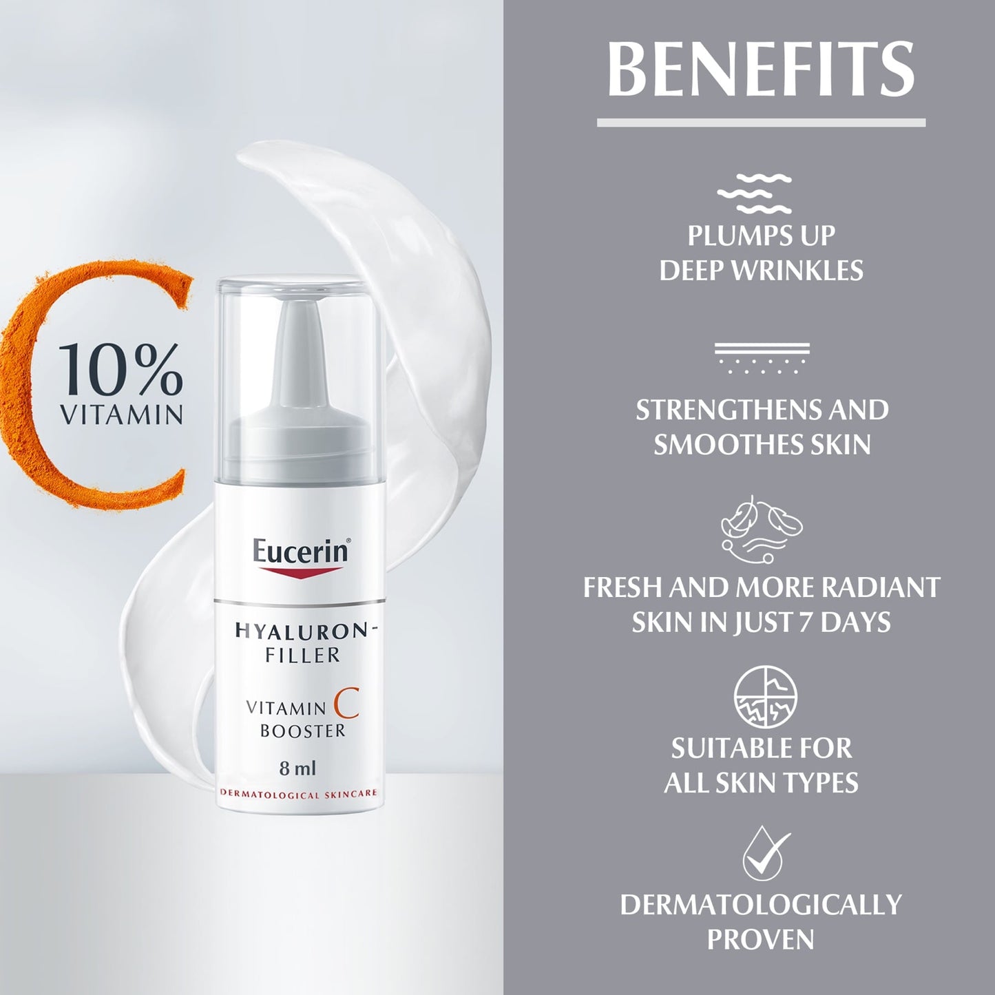 Eucerin Hyaluron Filler Anti-Aging Face Serum Vitamin C Booster 3 x 8ml