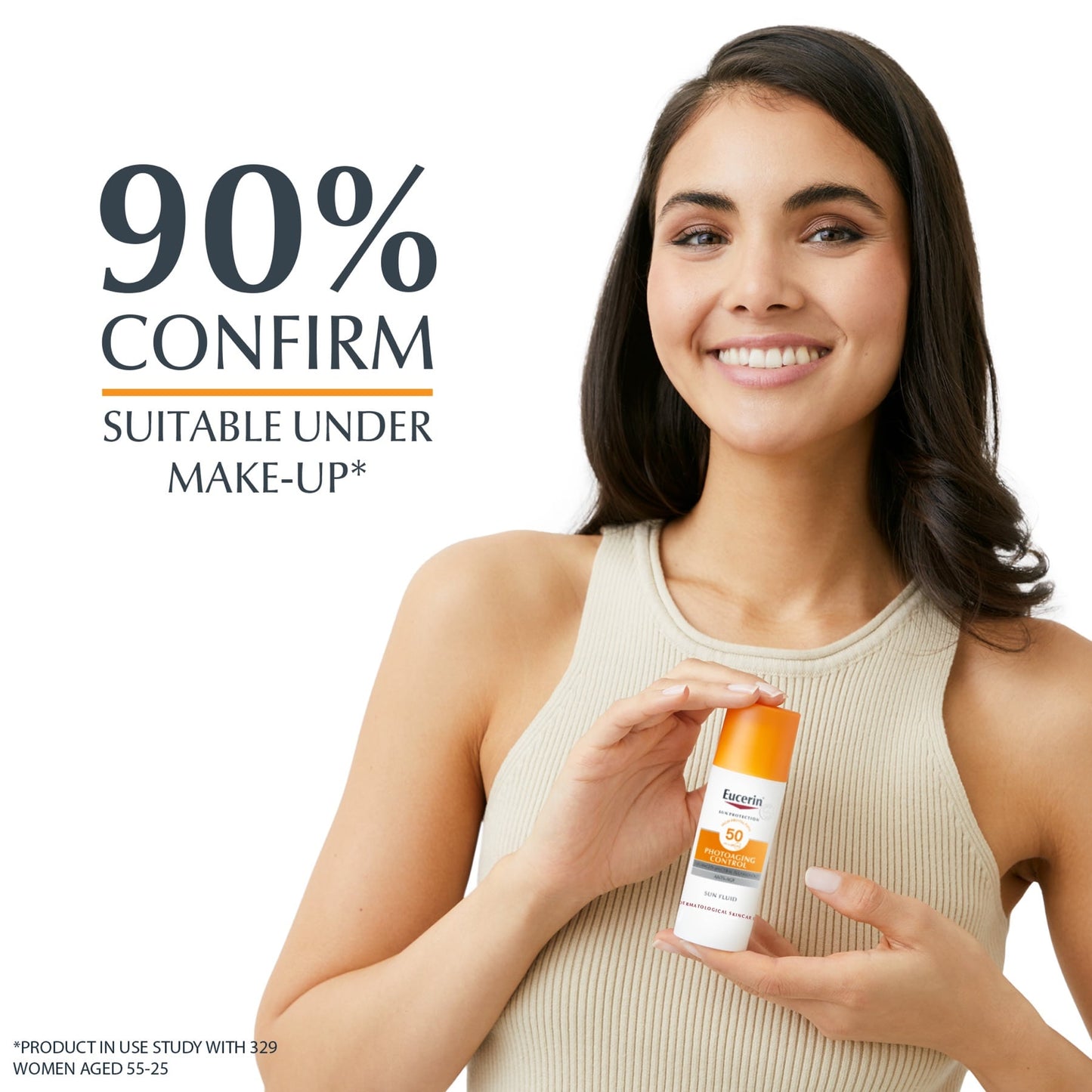 سائل الحماية من الشمس للوجه من يوسيرين للتحكم في علامات تقدم السن SPF50 50 مل