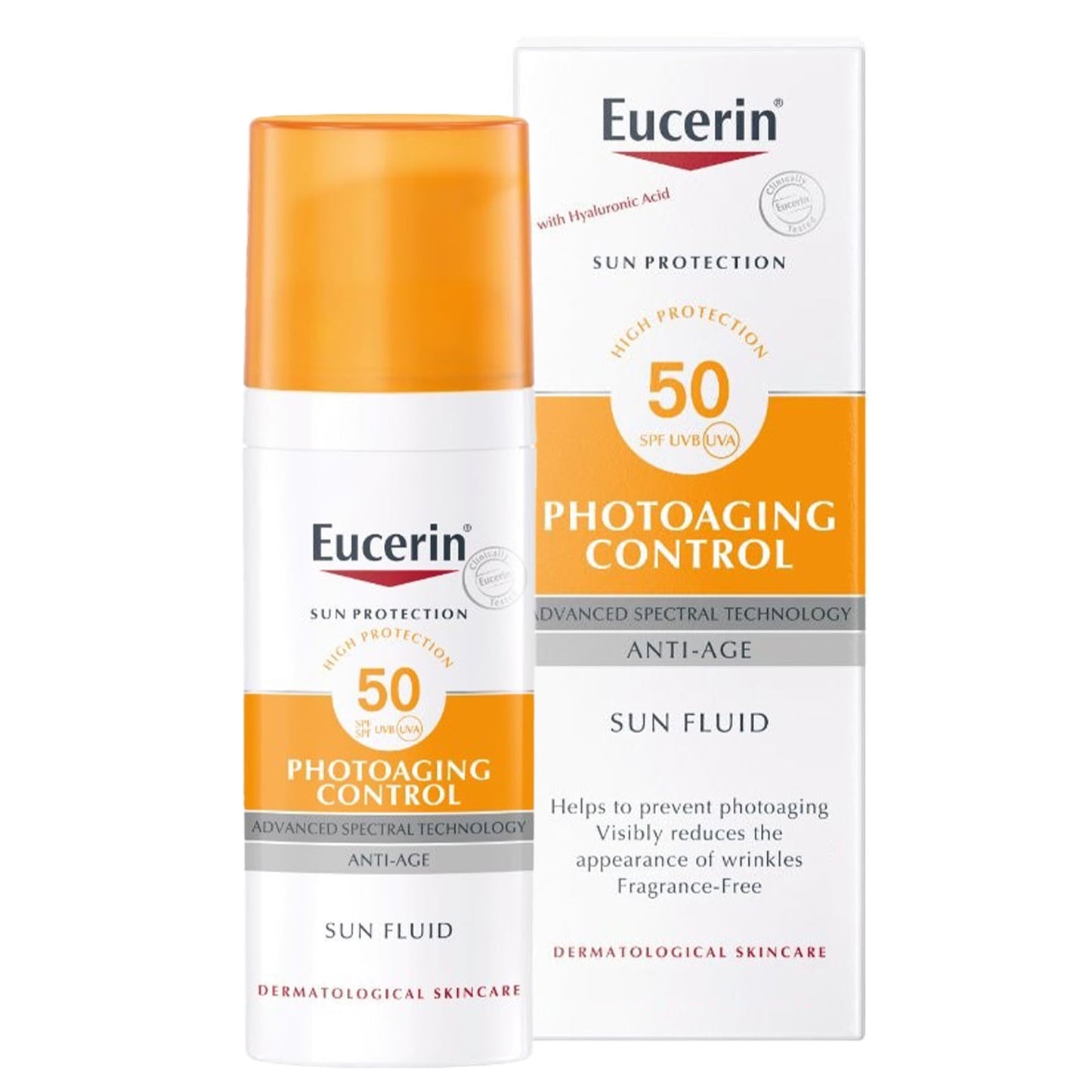 سائل الحماية من الشمس للوجه من يوسيرين للتحكم في علامات تقدم السن SPF50 50 مل