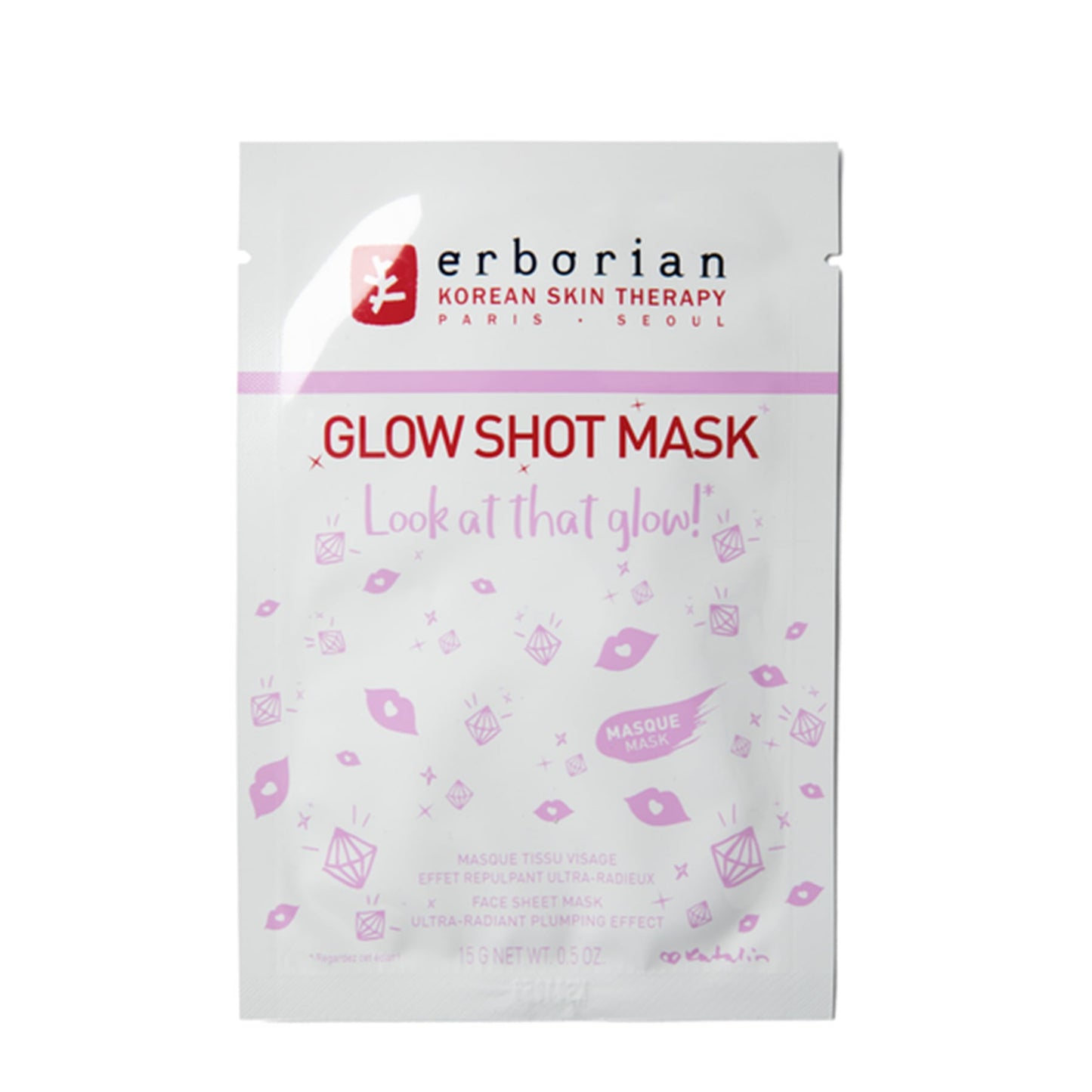 Erborian Glow Shot Moisturising Sheet Mask 1pc 15g