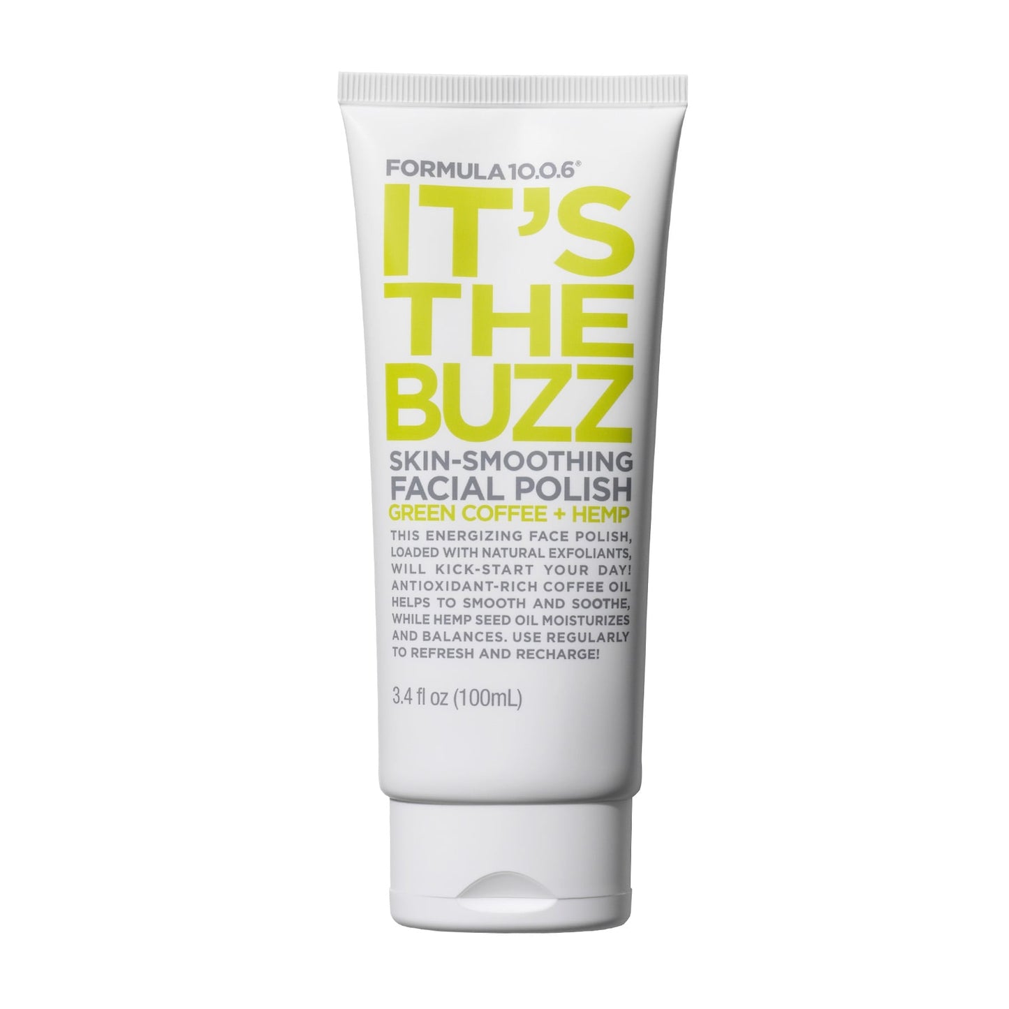 It’s The Buzz Skin-Smoothing Facial Polish Exfoliating Scrub Green Coffee + Hemp 100ml White|100ml