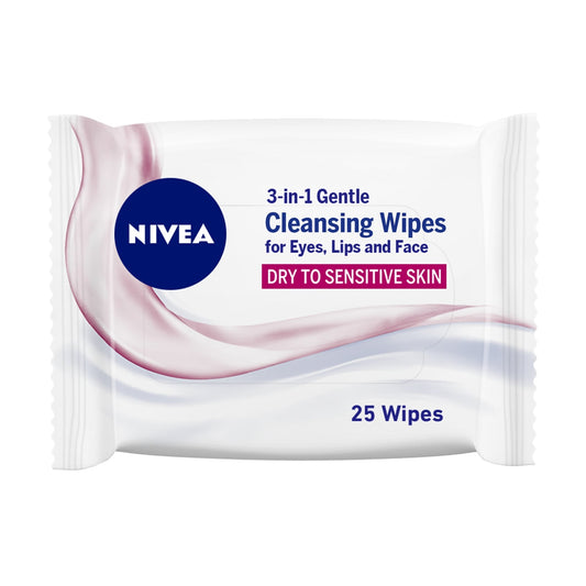 3-in-1 Gentle Cleansing Wipes Dry to Sensitive Skin 25pcs