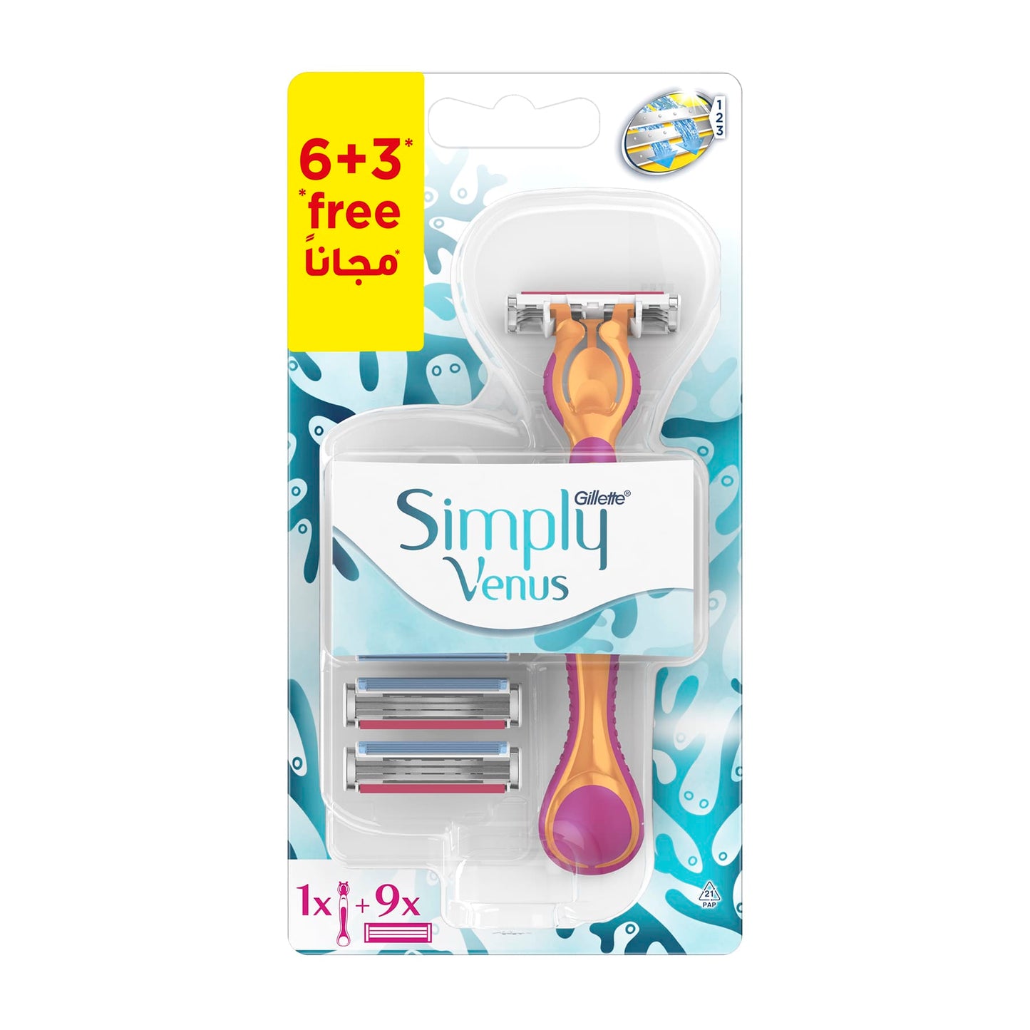Simply Women's Razor + 9 Blades