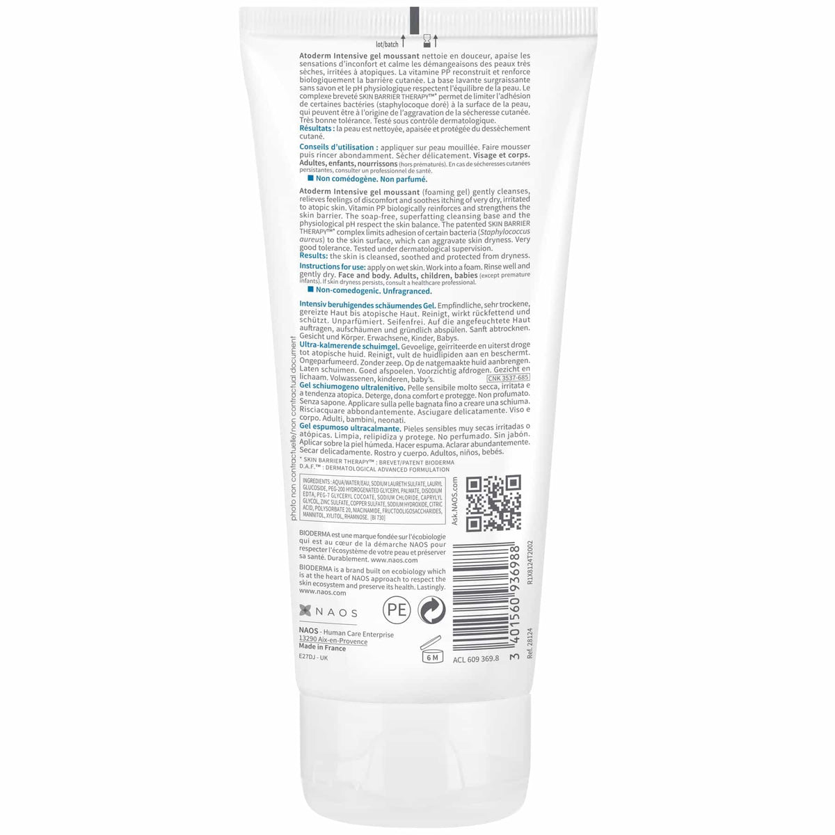 Atoderm Intensive Foaming Gel Body Wash 200ml