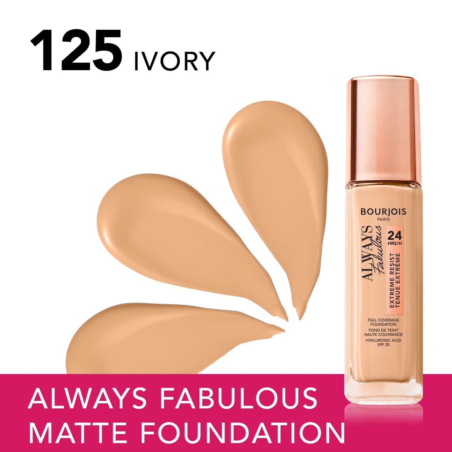 Always Fabulous Natural Finish Foundation 30ml 125 Ivory|30ml