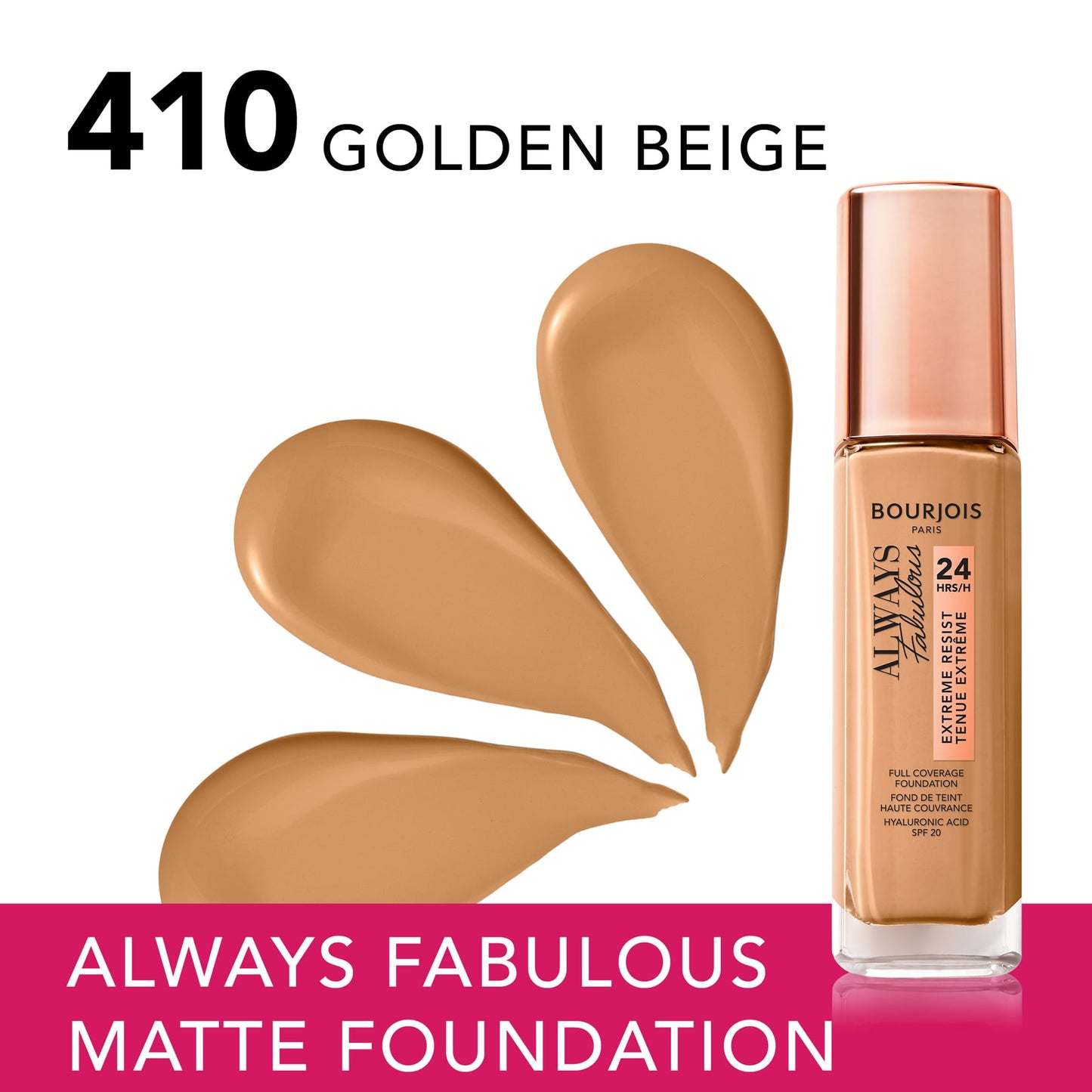 Always Fabulous Natural Finish Foundation 30ml 410 Golden Beige|30ml