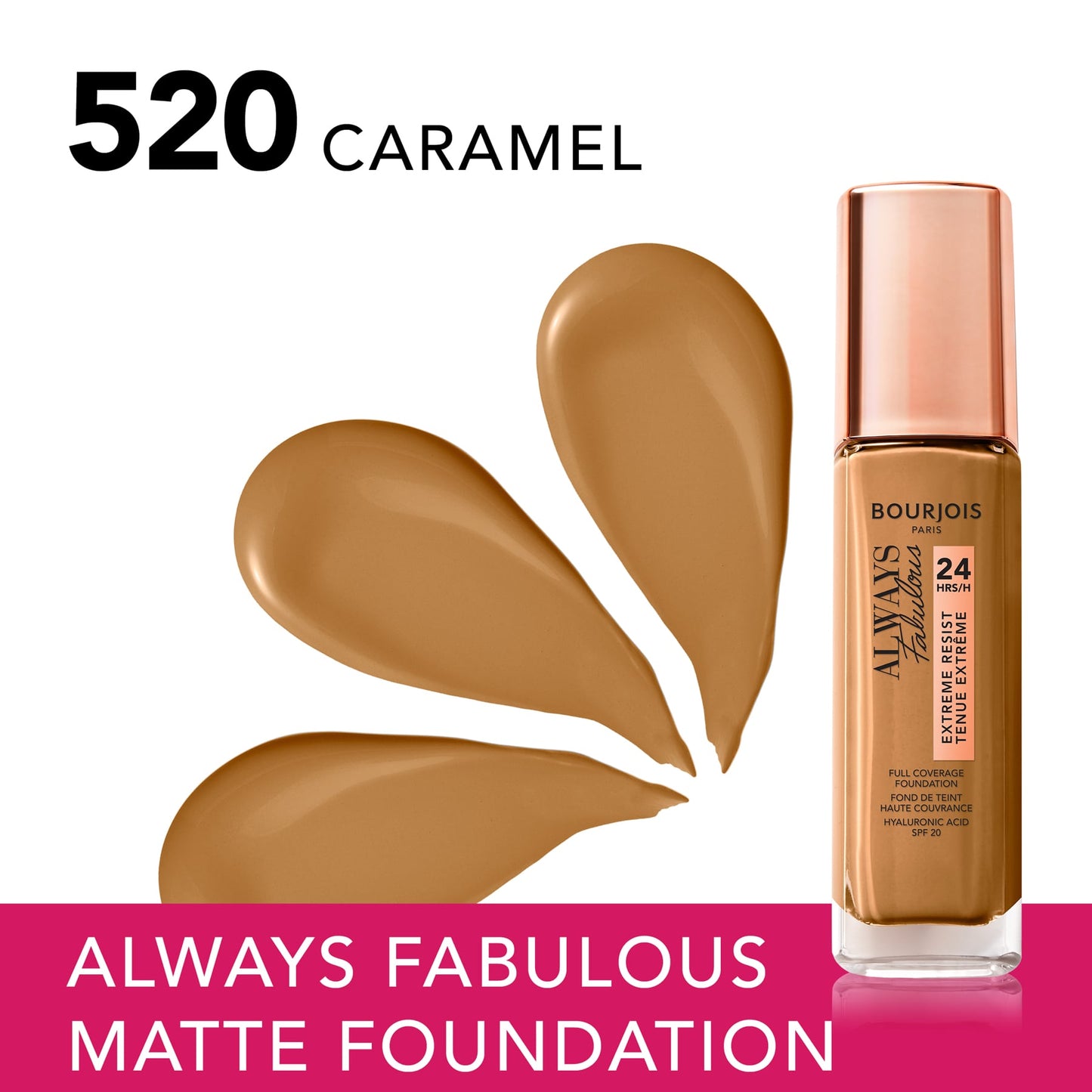 Always Fabulous Natural Finish Foundation 30ml 520 Caramel|30ml